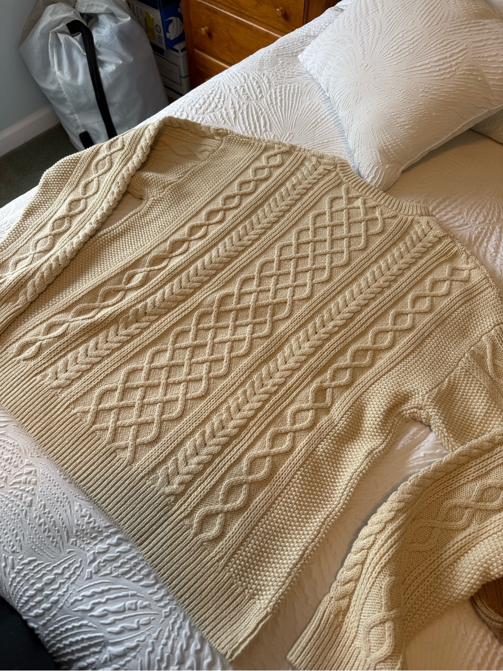 J. Crew Cable Knit Crewneck Sweater - Cream NWT - Picture 5 of 7